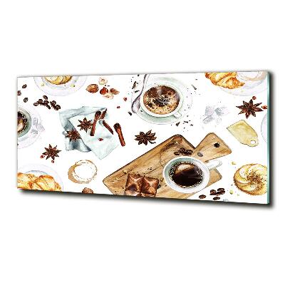 Quadro vetro Caffè del mattino