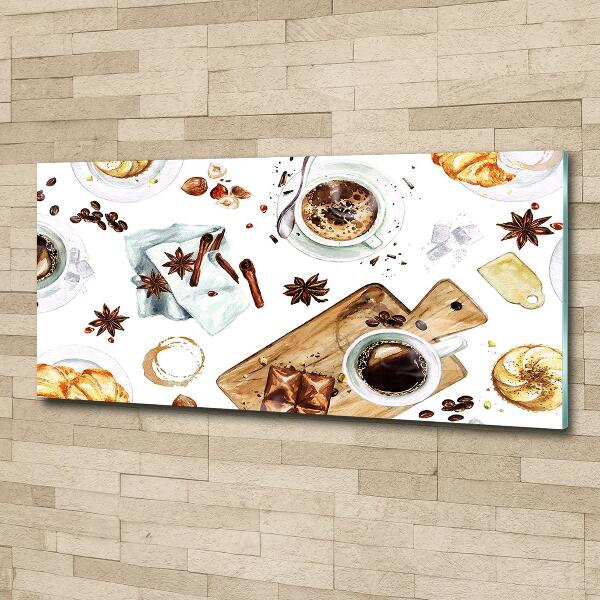 Quadro vetro Caffè del mattino