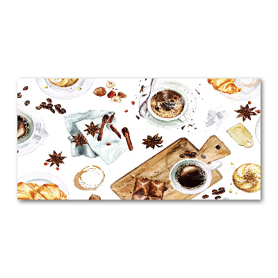 Quadro vetro Caffè del mattino