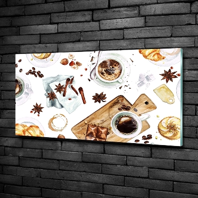 Quadro vetro Caffè del mattino