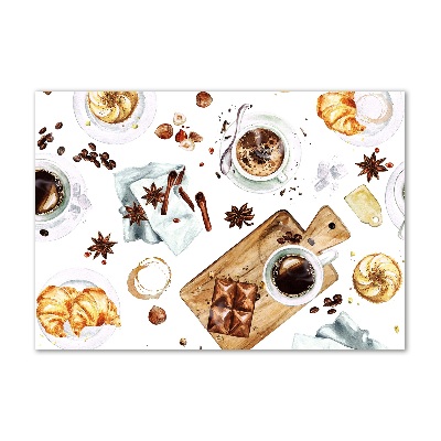 Quadro vetro Caffè del mattino