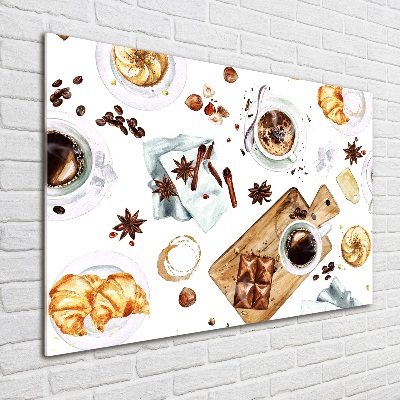 Quadro vetro Caffè del mattino