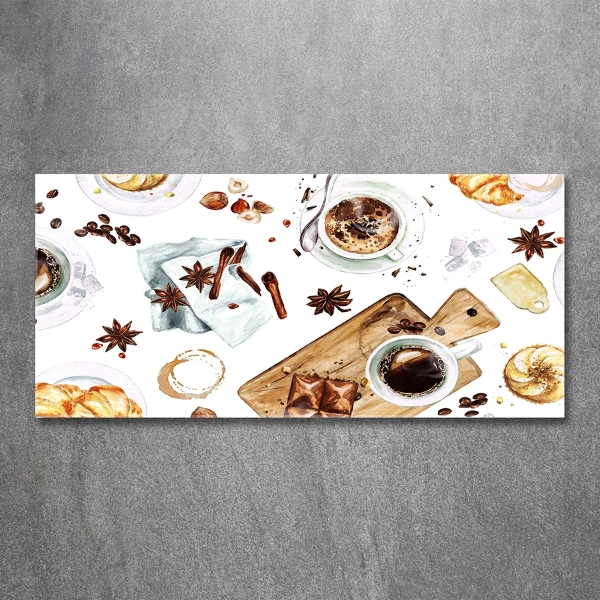 Quadro vetro Caffè del mattino