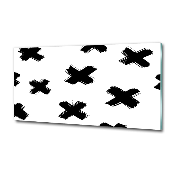 Quadro in verde Macchie bianche e nere