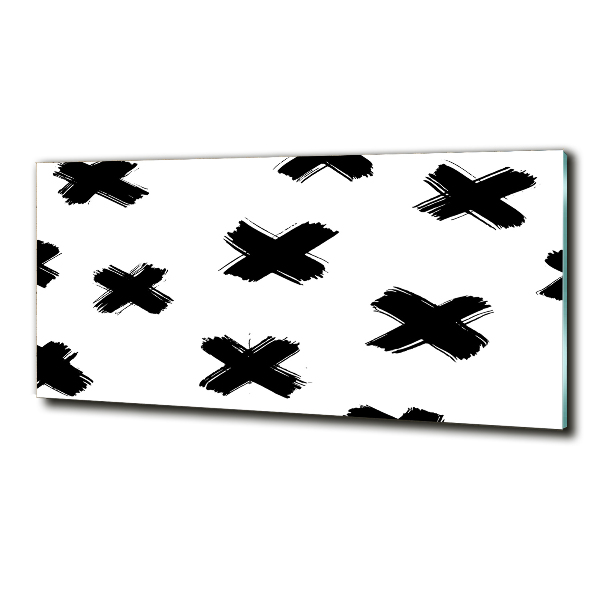 Quadro in verde Macchie bianche e nere