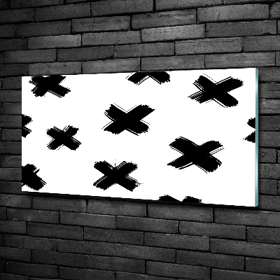 Quadro in verde Macchie bianche e nere