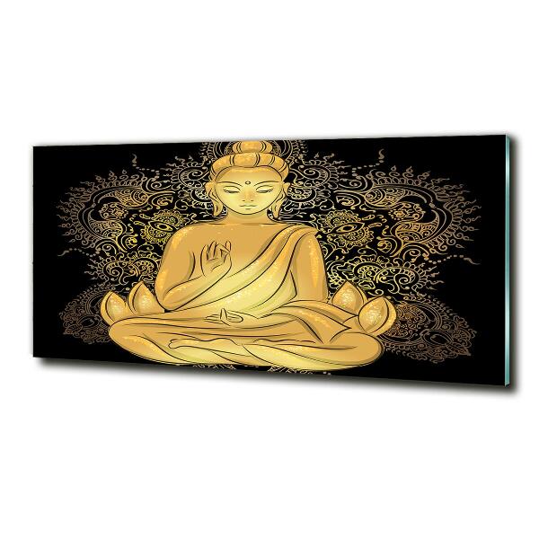 Quadro in verde Buddha seduto