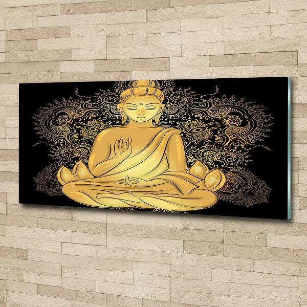 Quadro in verde Buddha seduto