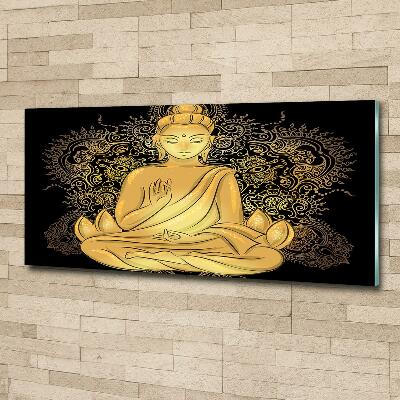 Quadro in verde Buddha seduto