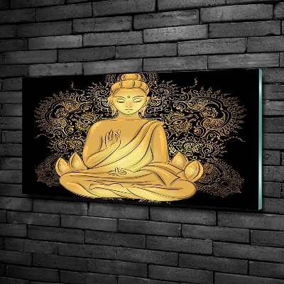 Quadro in verde Buddha seduto