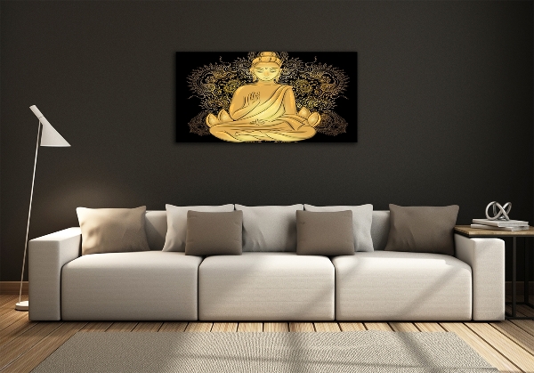 Quadro in verde Buddha seduto