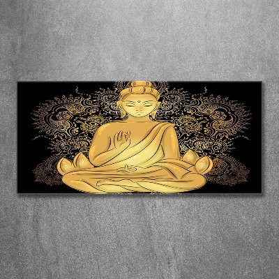 Quadro in verde Buddha seduto