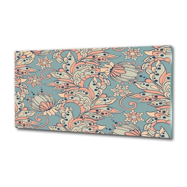 Quadro vetro Fiori etnici