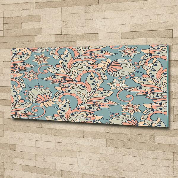 Quadro vetro Fiori etnici