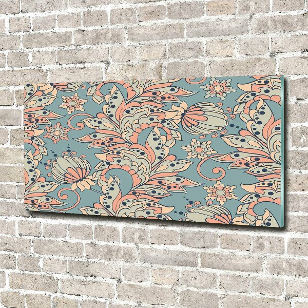 Quadro vetro Fiori etnici