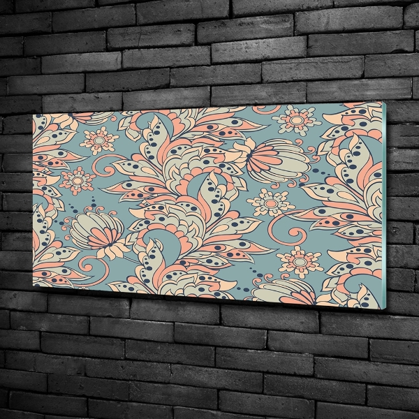 Quadro vetro Fiori etnici