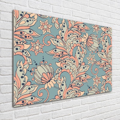 Quadro vetro Fiori etnici