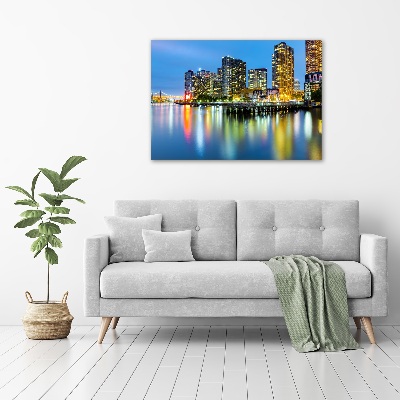 Quadro su vetro New York di notte