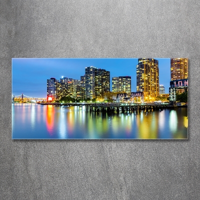 Quadro su vetro New York di notte
