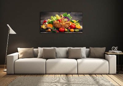 Quadro su vetro Cesto di frutta e verdura