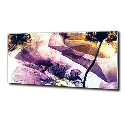 Quadro in verde Papaveri secchi