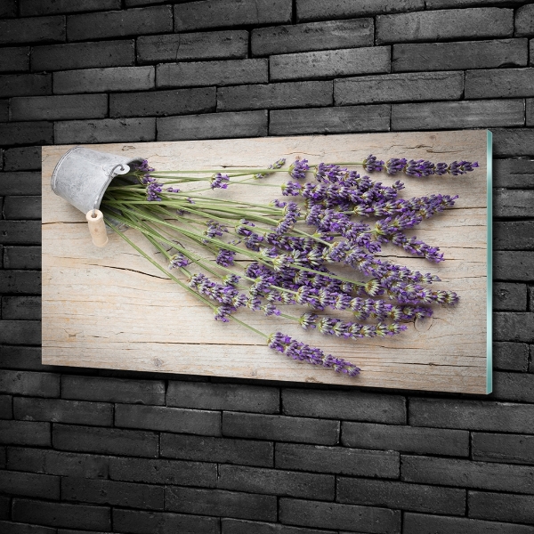 Quadro su vetro Lavanda in vaso