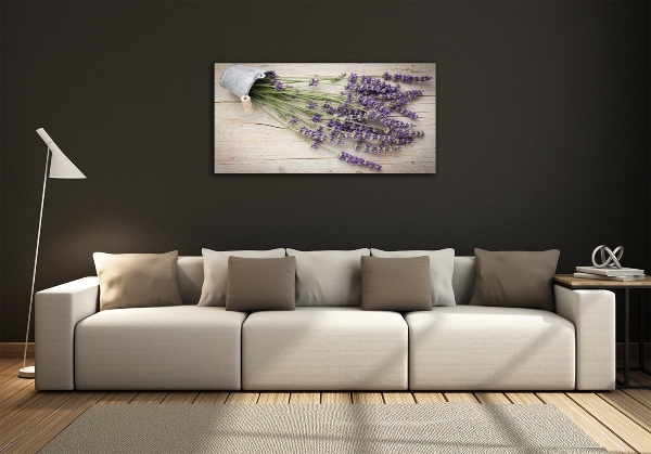 Quadro su vetro Lavanda in vaso