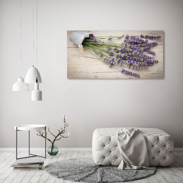 Quadro su vetro Lavanda in vaso