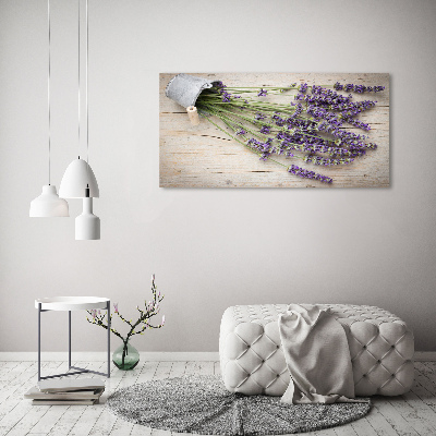 Quadro su vetro Lavanda in vaso