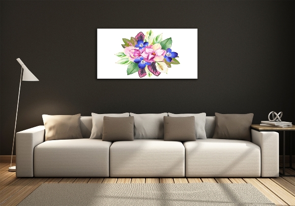 Quadro vetro Un mazzo di fiori