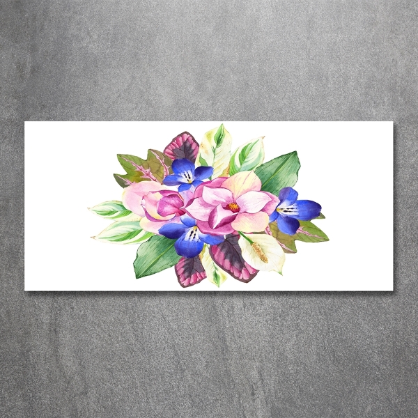 Quadro vetro Un mazzo di fiori