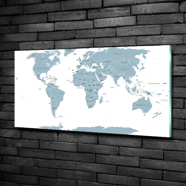 Quadro in vetro Mappa politica