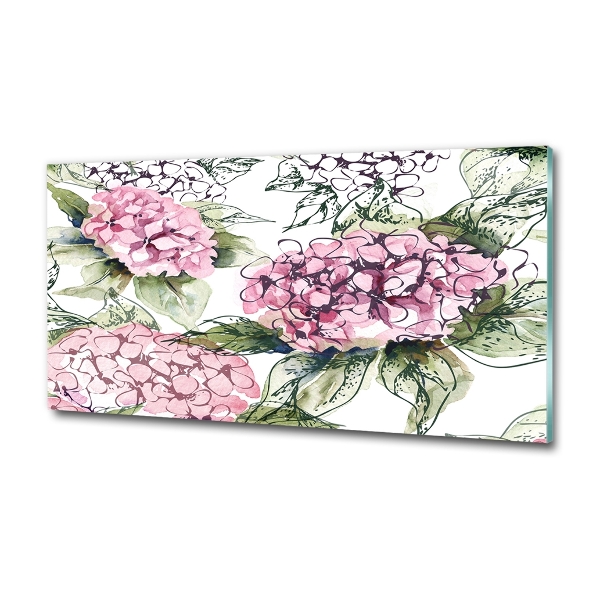 Quadro in vetro Ortensia