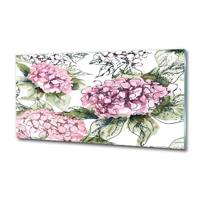 Quadro in vetro Ortensia