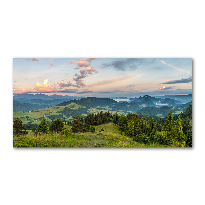 Quadro in vetro Panorama dei Monti Pieniny