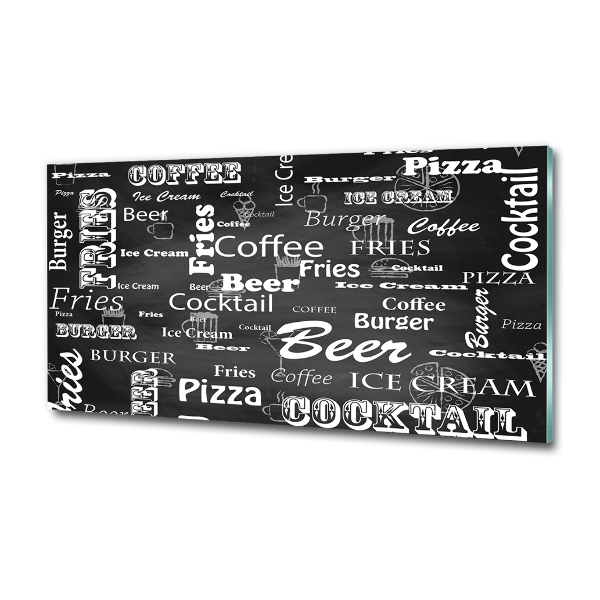 Quadro vetro Menù del ristorante