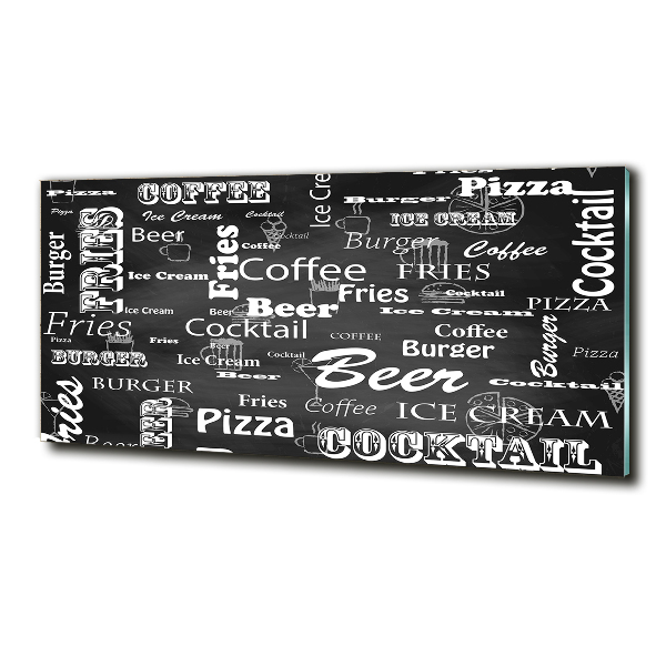 Quadro vetro Menù del ristorante