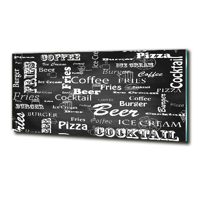 Quadro vetro Menù del ristorante