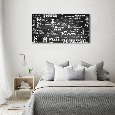 Quadro vetro Menù del ristorante