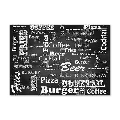 Quadro vetro Menù del ristorante