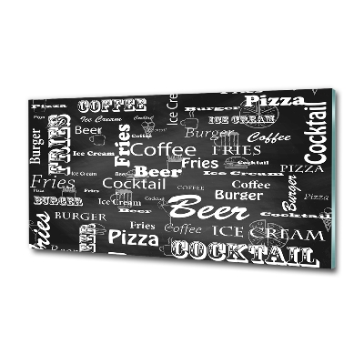 Quadro vetro Menù del ristorante