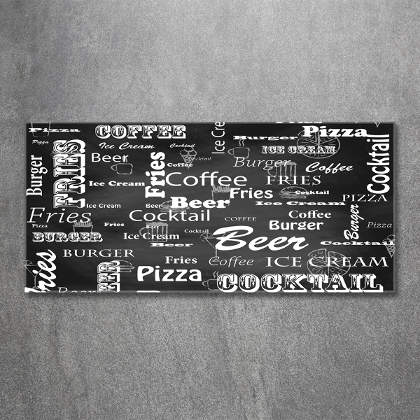 Quadro vetro Menù del ristorante