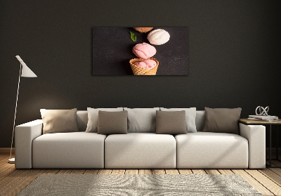 Quadro vetro Gelato in un cono di cialda