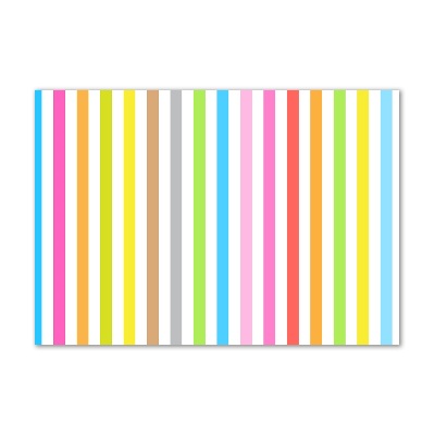 Quadro in verde Strisce colorate