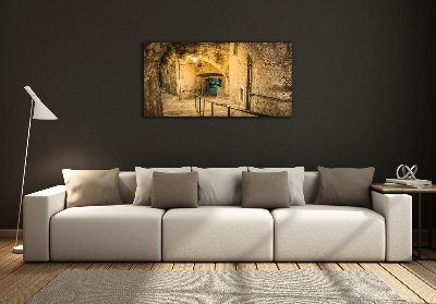 Quadro vetro Peille di notte, Francia