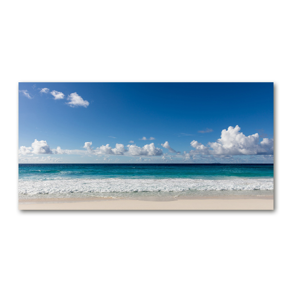 Quadro su vetro Spiaggia delle Seychelles