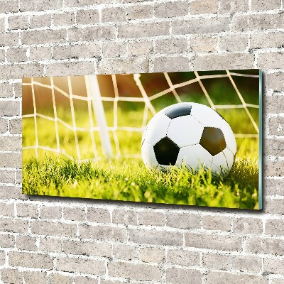 Quadro in vetro La palla è in porta