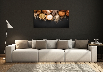 Quadro in verde Pane e grano