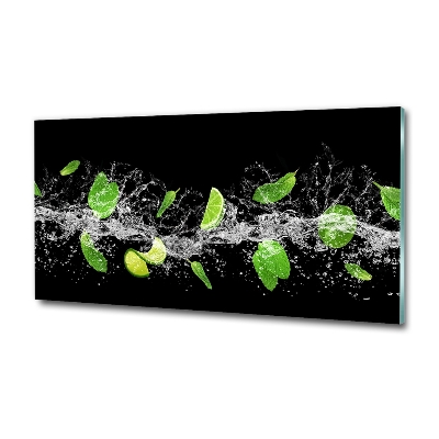 Quadro vetro Lime con menta