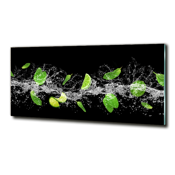Quadro vetro Lime con menta